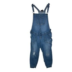 Indigo Blue Womens Maternity Denim Overalls Size 2X Blue